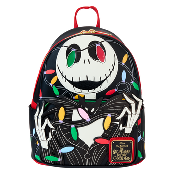 The Nightmare Before Christmas Jack Wrapped In Lights Light Up Glow Mini Backpack, Image 1