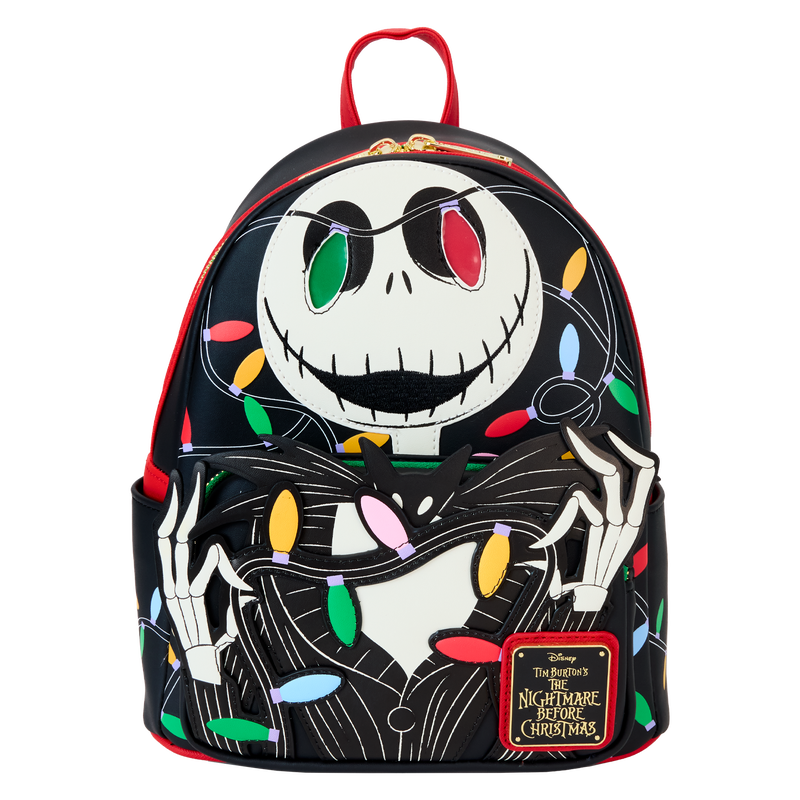 The Nightmare Before Christmas Jack Skellington String Lights Light Up Glow Mini Backpack, , hi-res view 1