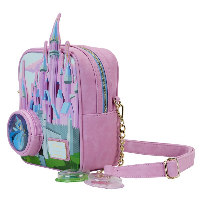 Disney Princess  Sleeping Beauty Castle 9” Faux Leather Crossbody