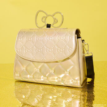 Sanrio Hello Kitty 50th Anniversary Metallic Gold Crossbody Bag, Image 2