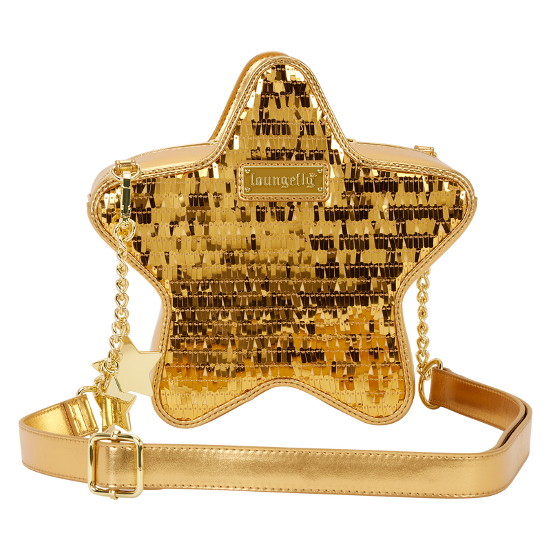Loungefly Gold Star Sequin Figural Crossbody Bag, , hi-res view 4