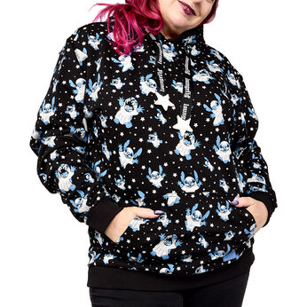 Stitch Ghost Costume All-Over Print Unisex Hoodie, Image 2