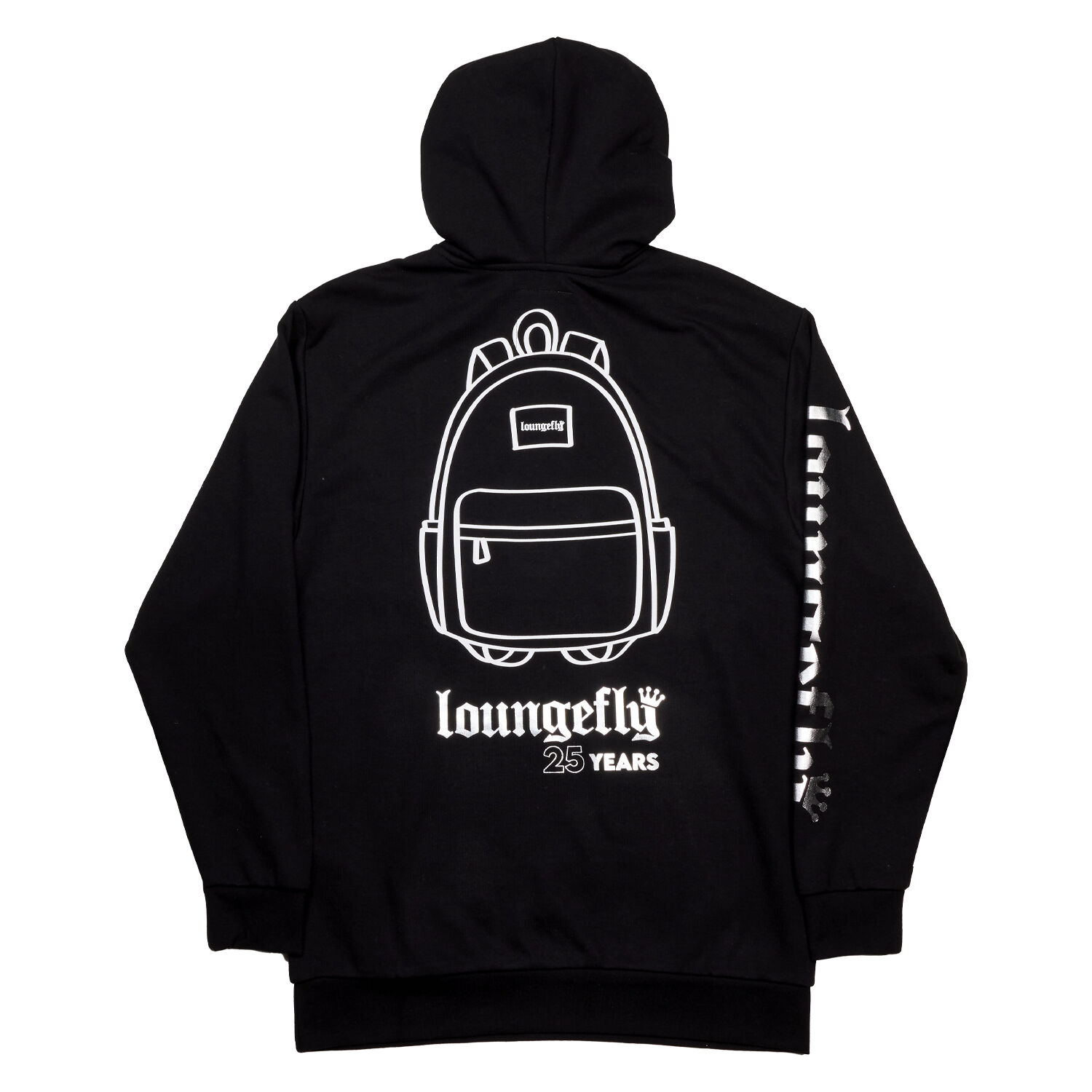 Silver foil print outline hoodie sales