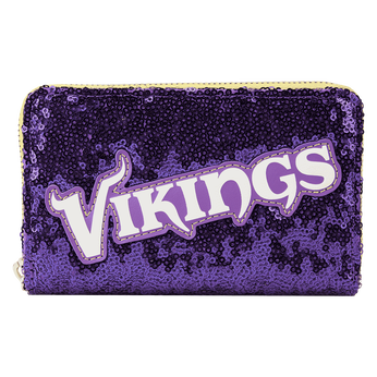 NFL Minnesota Vikings Sequin Zip Around Wallet, Image 1