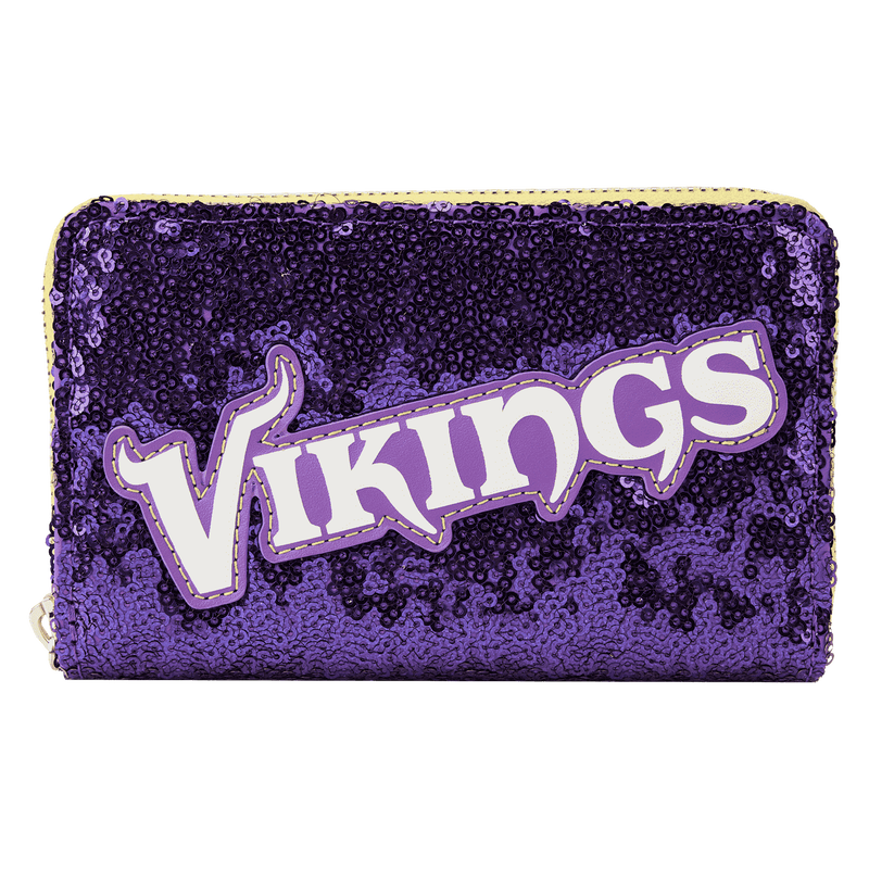NFL Minnesota Vikings Sequin Zip Around Wallet, , hi-res view 1