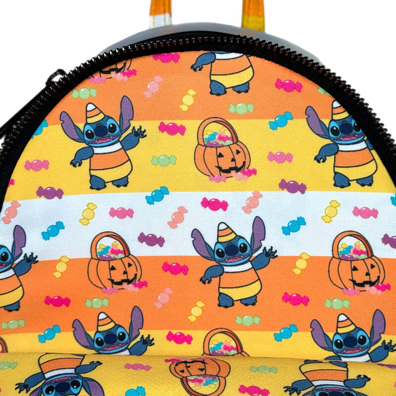 Loungefly Candycorn Stitch Halloween Backpack NWT LOUNGEFLY DISNEY EXCLUSIVE STITCH HALLOWEEN CANDY CORN  main image 2