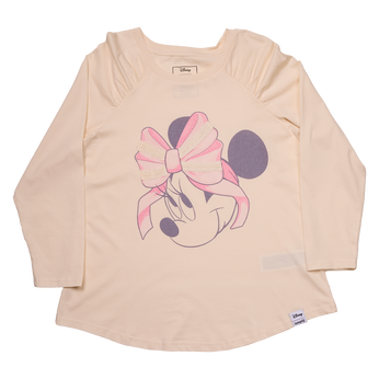 Minnie Mouse Lace Detail Raglan Tee, Image 1