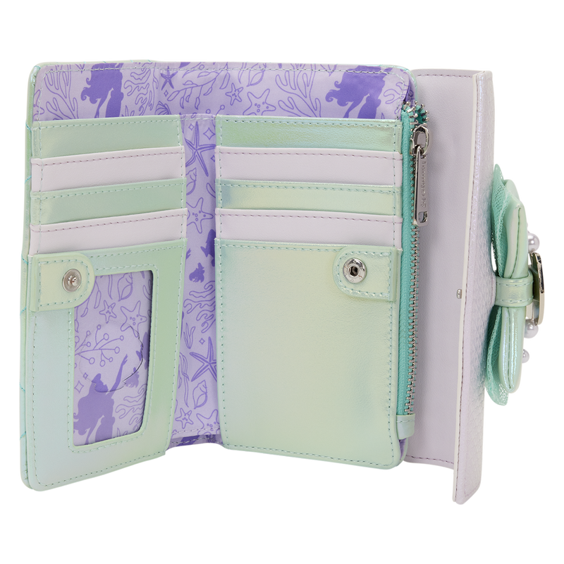 The Little Mermaid Iridescent Pearl Flap Wallet, , hi-res view 5