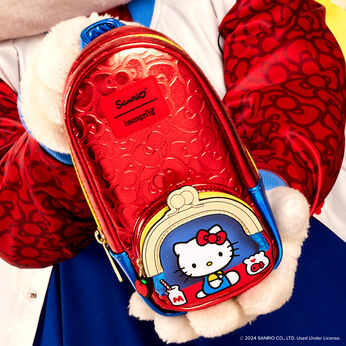 Sanrio Hello Kitty 50th Anniversary Coin Bag Metallic Stationery Mini Backpack Pencil Case, Image 2