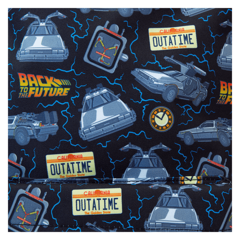 Back To The Future 40th Anniversary All-Over Print Nylon Full-Size Backpack, , hi-res view 7