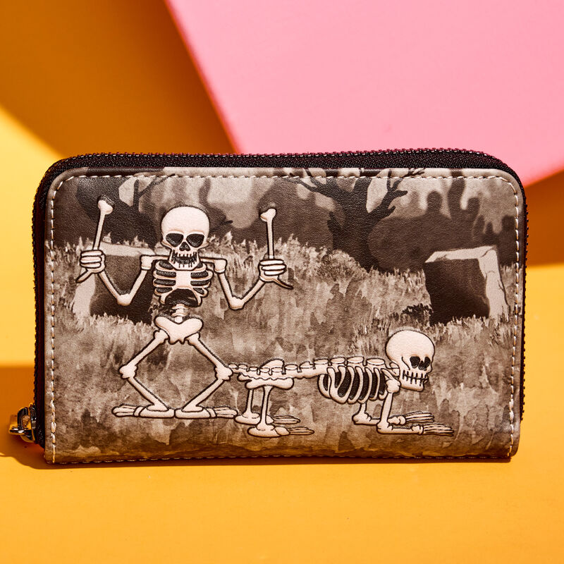 The Skeleton Dance 95th Anniversary Glow Zip Around Wallet, , hi-res view 2