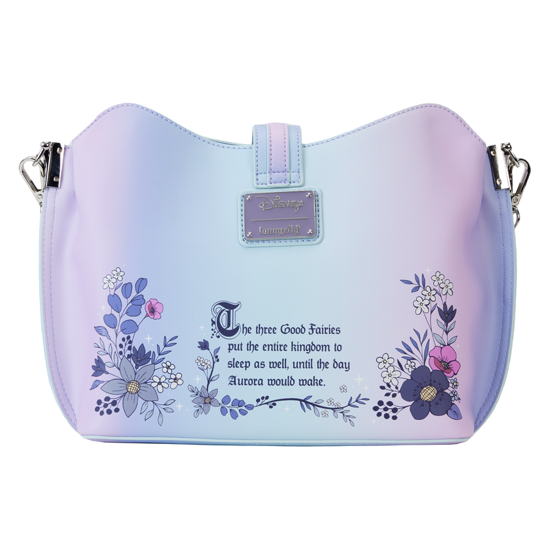 Sleeping Beauty 65th Anniversary Floral Ombre Crossbody Bag, , hi-res view 6