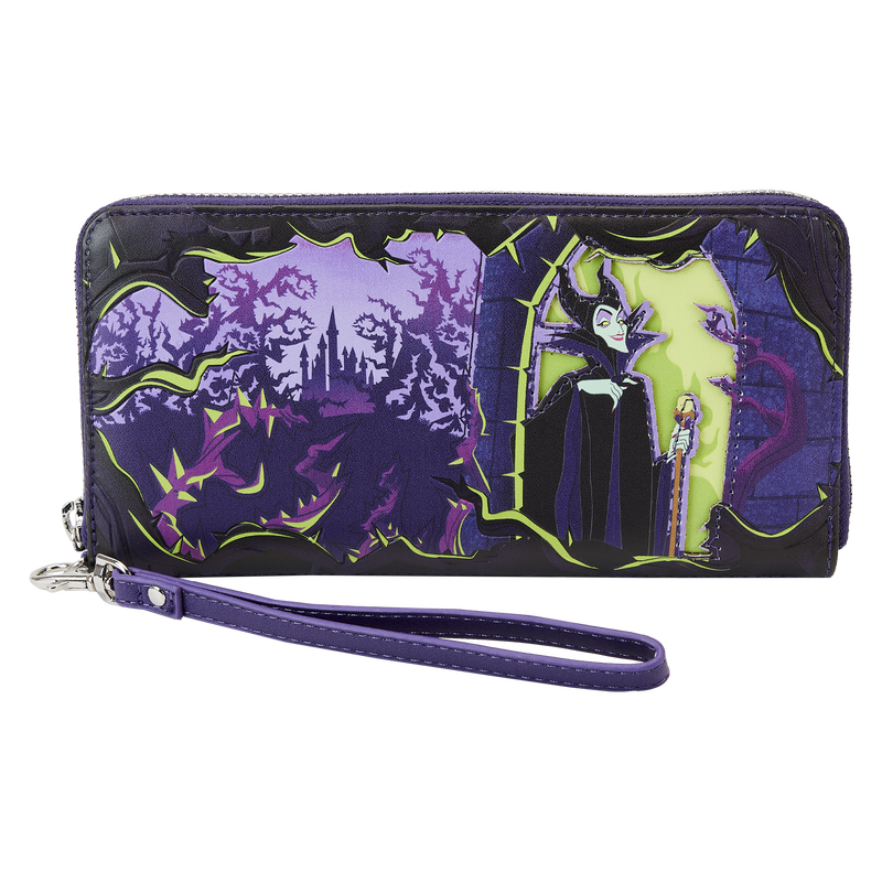 Maleficent Window Box Glow Zip Around Wristlet Wallet, , hi-res view 1