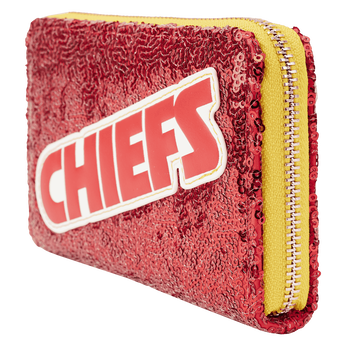 NFL Kansas City Chiefs Sequin Zip Around Wallet, Image 2