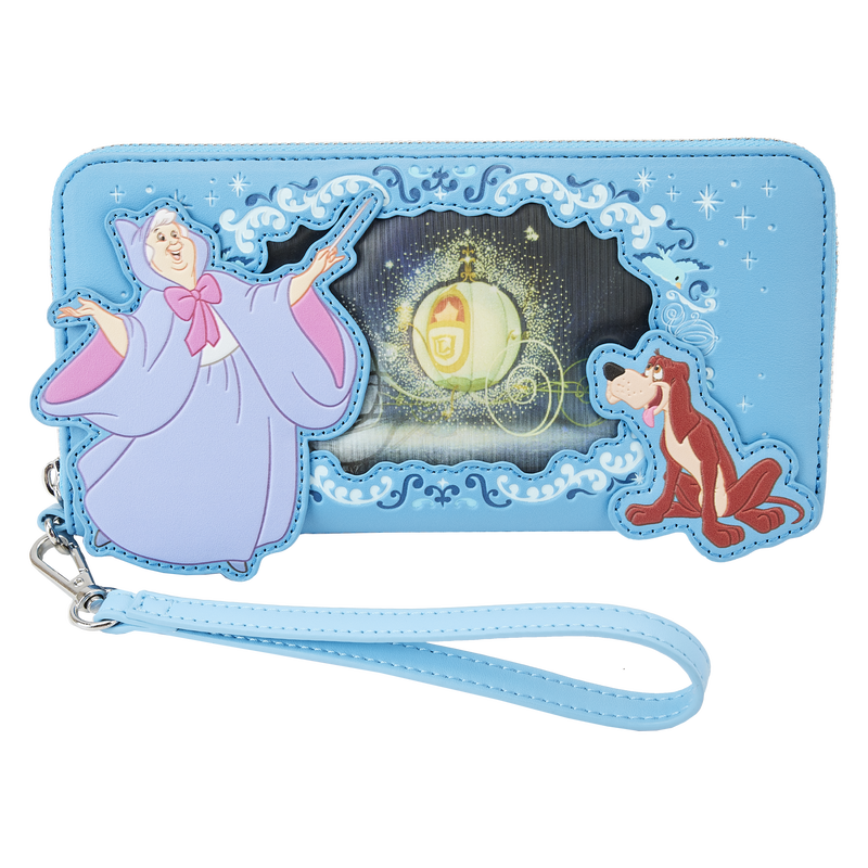 Cinderella Lenticular Princess Series Zip Around Wristlet Wallet, , hi-res image number 1