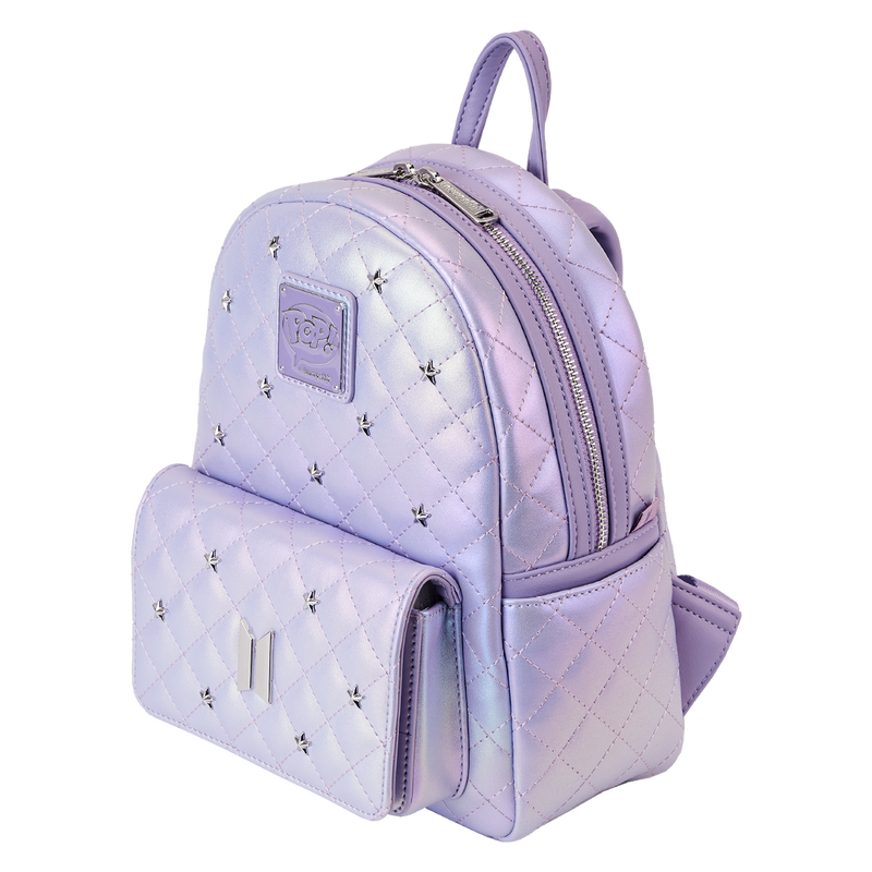 Buy Funko Pop! By Loungefly BTS Logo Iridescent Purple Mini Backpack at ...