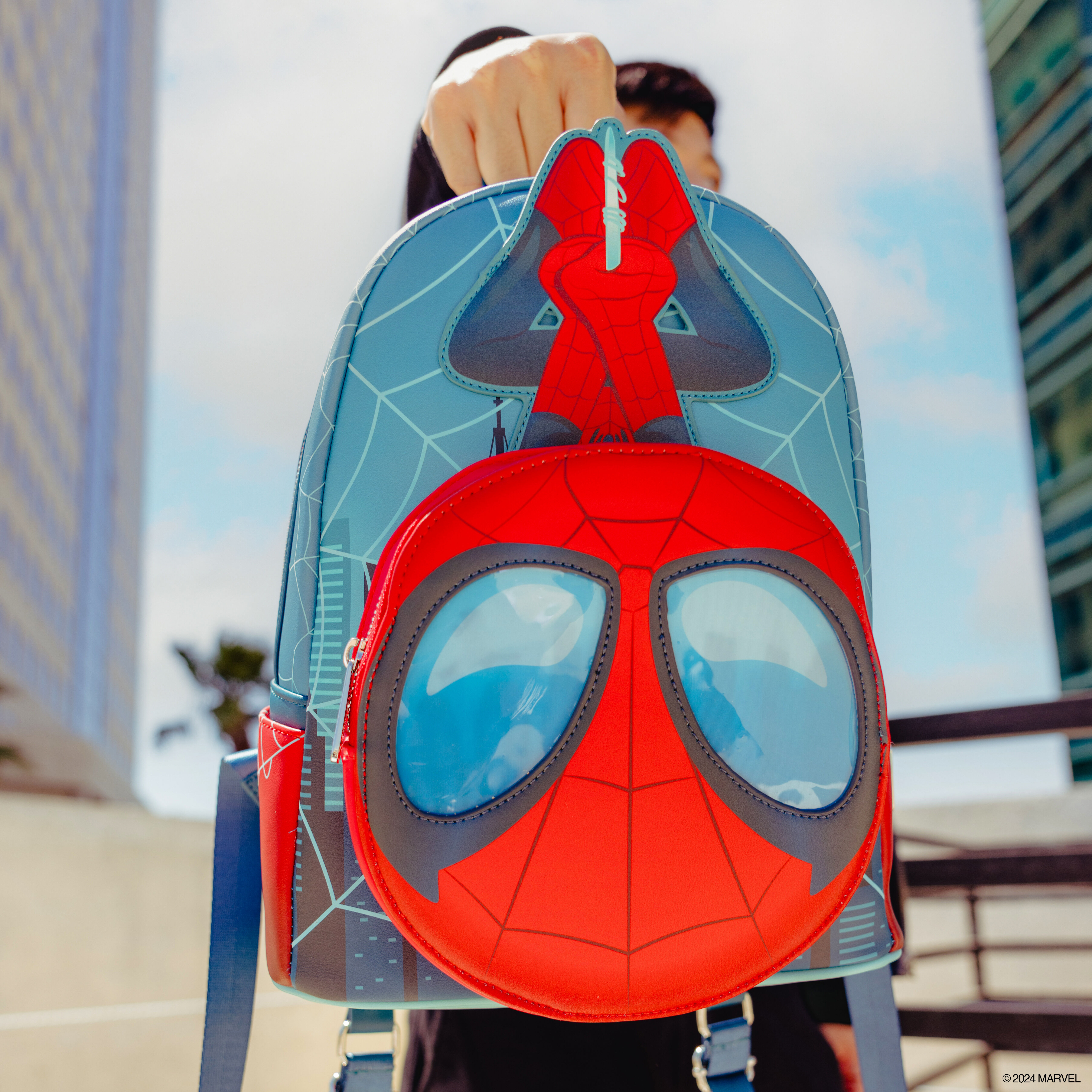 Buy SDCC Limited Edition Spider Man Lenticular Glow Mini Backpack at Loungefly