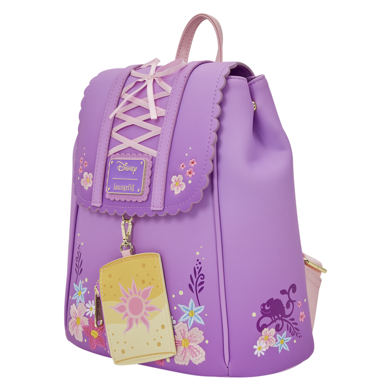 Tangled Rapunzel Exclusive Floral Flap Mini Backpack with Coin Bag, , hi-res view 5