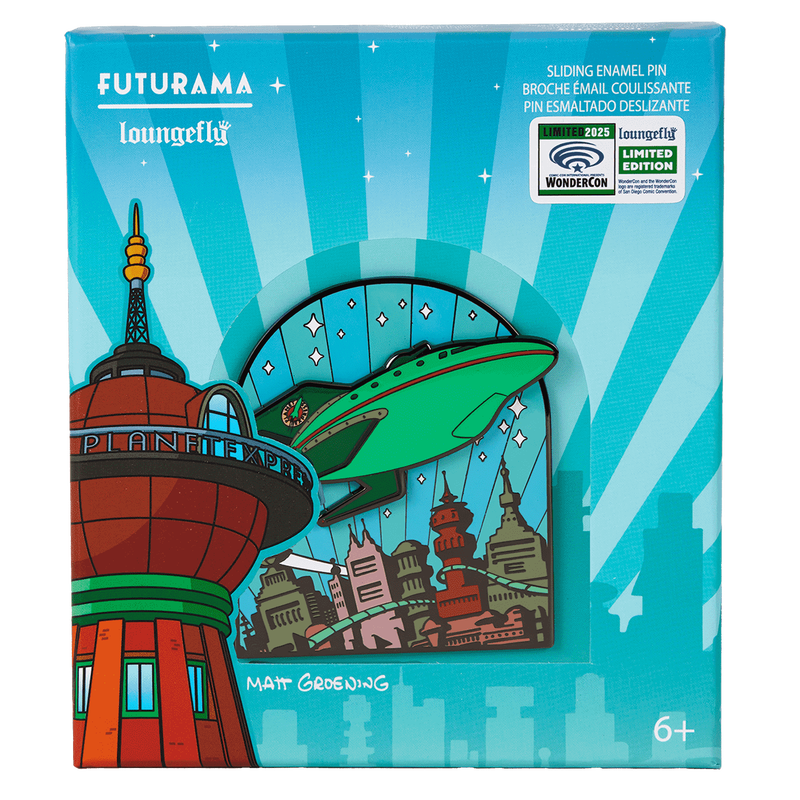 WonderCon Limited Edition Futurama Planet Express Glow 3" Collector Box Sliding Pin, , hi-res view 1