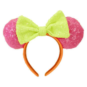 Minnie Mouse Exclusive Color Block Neon Sequin Ear Headband, Image 1