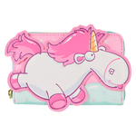 Minions Fluffy Unicorn Rainbow Glitter Zip Around Wallet, , hi-res view 1