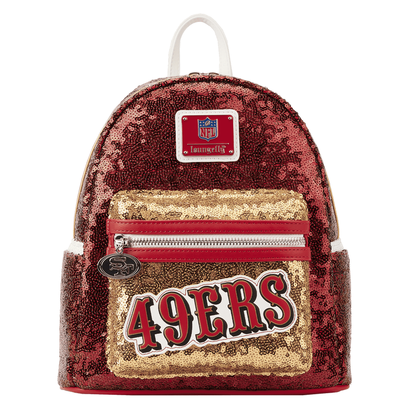 【Lounge Fly】NFL San Francisco 49ers Sequin Mini Backpack NFL San Francisco 49ers Sequin Mini Backpack