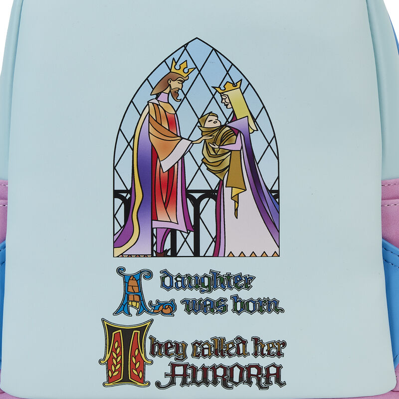 Sleeping Beauty Castle Three Good Fairies Stained Glass Mini Backpack, , hi-res view 7