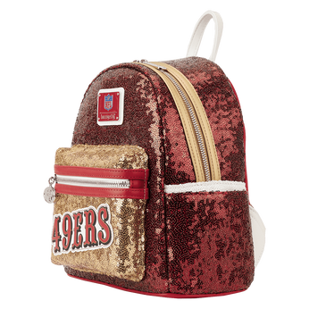 NFL San Francisco 49ers Sequin Mini Backpack, Image 2
