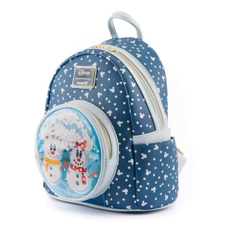 Disney Snowman Mickey and Minnie Mouse Snow Globe Mini Backpack, , hi-res view 2
