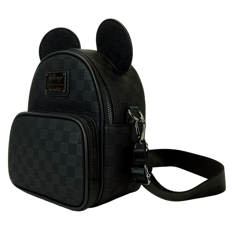 Buy Mickey Mouse Checkered Texture Convertible Mini Backpack Crossbody Bag at Loungefly