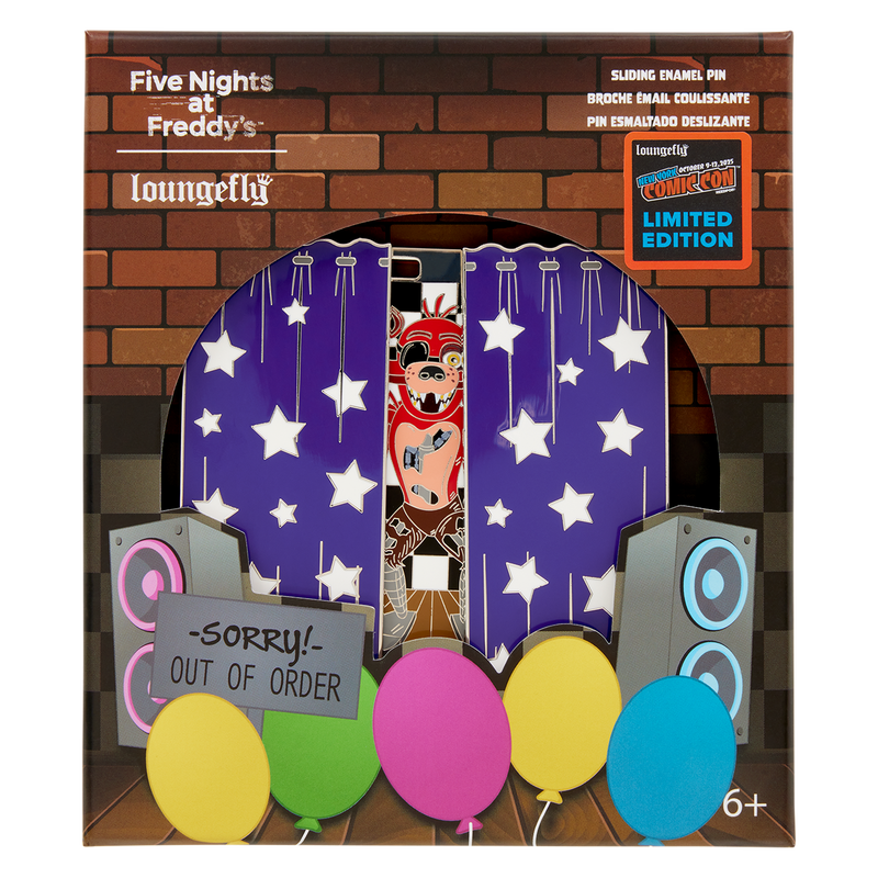 NYCC Limited Edition Five Nights At Freddy's Foxy 3" Collector Box Sliding Pin, , hi-res view 1