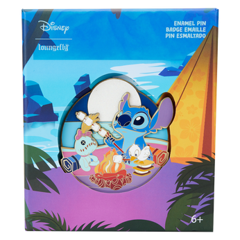 Stitch Camping Cuties 3" Collector Box Pin, Image 1