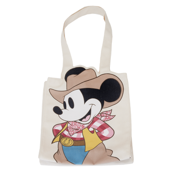 Western Mickey Mouse Canvas Tote Bag, Image 1