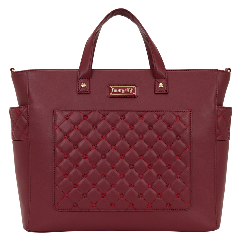 Loungefly The Mo Red Convertible Backpack & Tote Crossbody Pin Trader Bag, , hi-res view 1