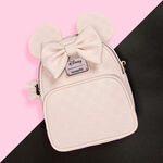 Minnie Mouse Checkered Texture Convertible Mini Backpack & Crossbody Bag, , hi-res view 2
