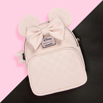 Minnie Mouse Checkered Texture Convertible Mini Backpack & Crossbody Bag, Image 2