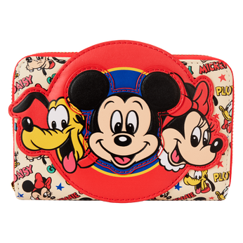 Mickey & Friends Classic All-Over Print Zip Around Wallet, Image 1