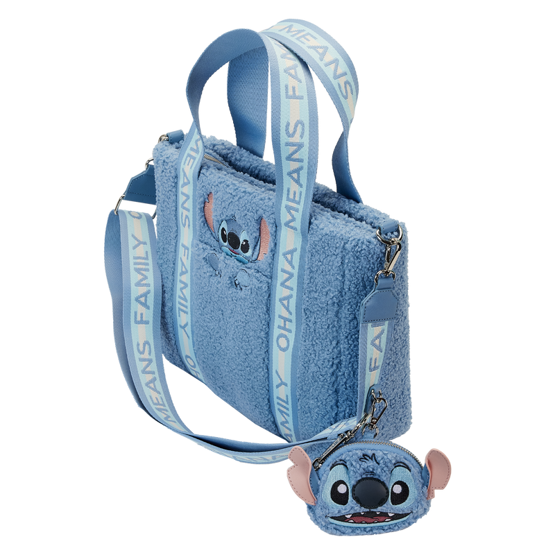 Stitch Plush Sherpa Tote Bag With Coin Bag, , hi-res view 6
