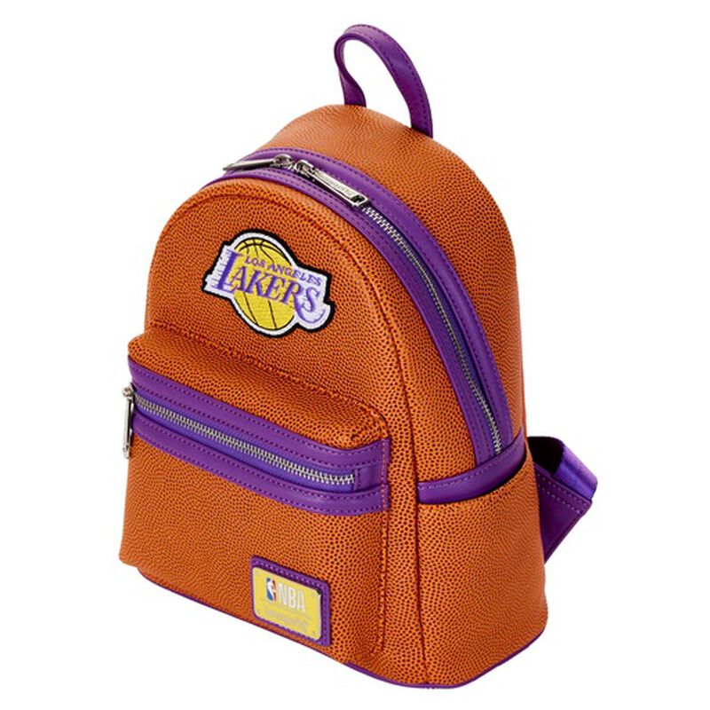 【Lounge Fly】NBA Los Angeles Lakers Logo Mini Backpack NBA Los Angeles Lakers Basketball Logo Mini Backpack | Loungefly