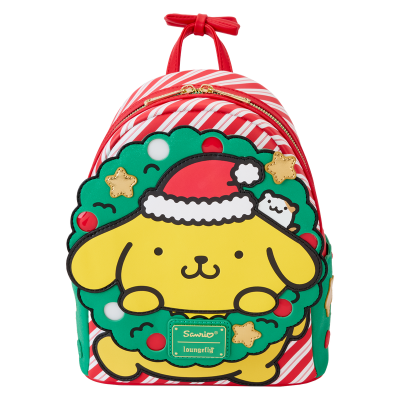 Sanrio Exclusive Pompompurin Santa Hat Light Up Mini Backpack, , hi-res view 1