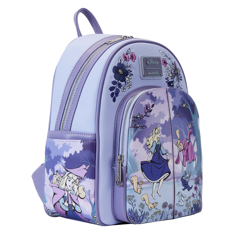 Sleeping Beauty 65th Anniversary Floral Scene Mini Backpack, , hi-res view 8