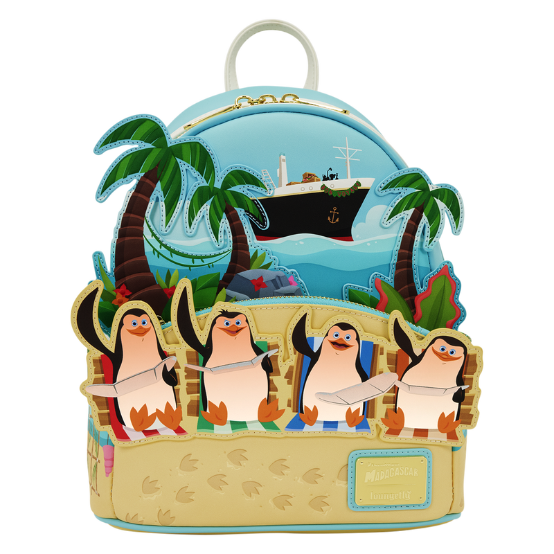Madagascar Exclusive Penguins Beach Mini Backpack, , hi-res view 4