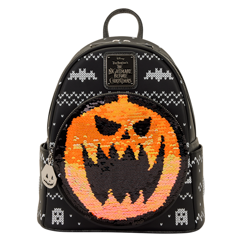 The Nightmare Before Christmas Jack Skellington Reversible Sequins Mini Backpack, , hi-res view 7