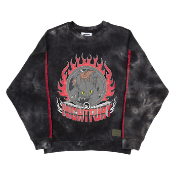 How To Train Your Dragon Night Fury Oversized Unisex Crewneck Sweatshirt, Image 1