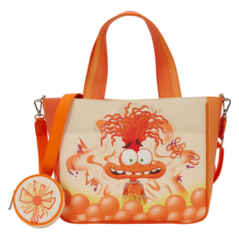 Inside Out 2 Anxiety Glow Tote Crossbody Bag with Coin Bag, Image 1