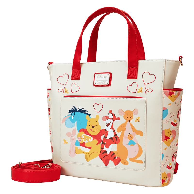 Winnie The Pooh & Friends Hearts Convertible Backpack & Tote Crossbody Bag, , hi-res view 10