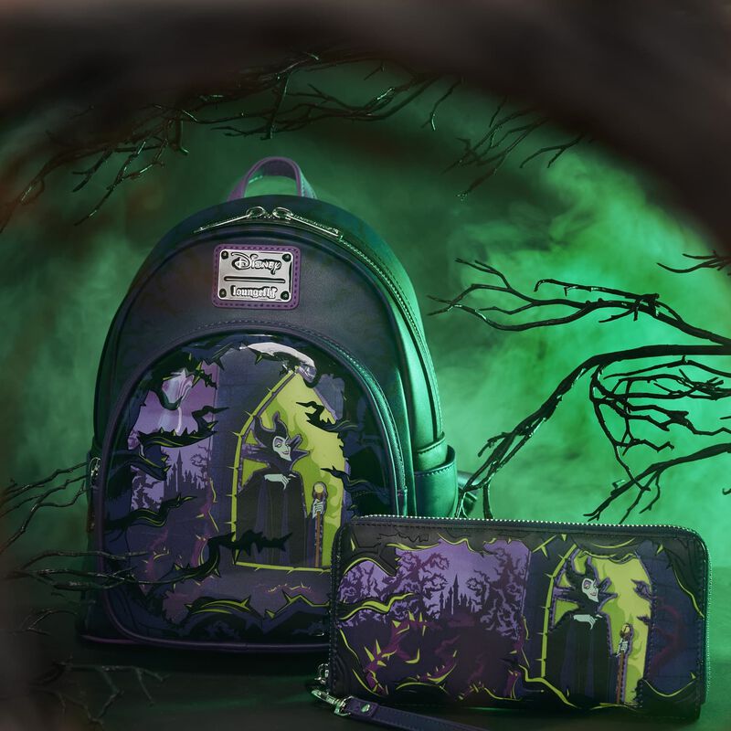 Maleficent Window Box Glow Zip Around Wristlet Wallet, , hi-res view 2