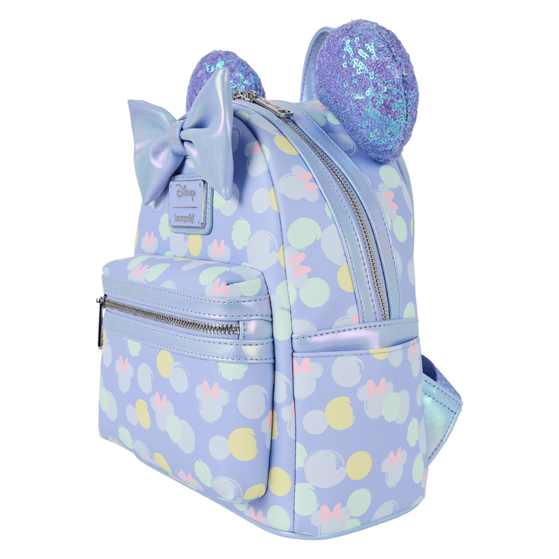 Minnie Mouse Exclusive Iridescent All-Over Print Sequin Ear Mini Backpack, , hi-res view 4