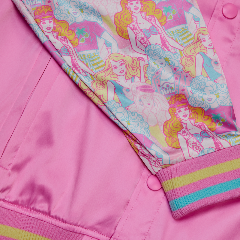 ◆LOUNGE FLY×Barbie◆Barbie 65周年記念ジャケット 送料込 Barbie™ 65th Anniversary Unisex Bomber Jacket | Loungefly