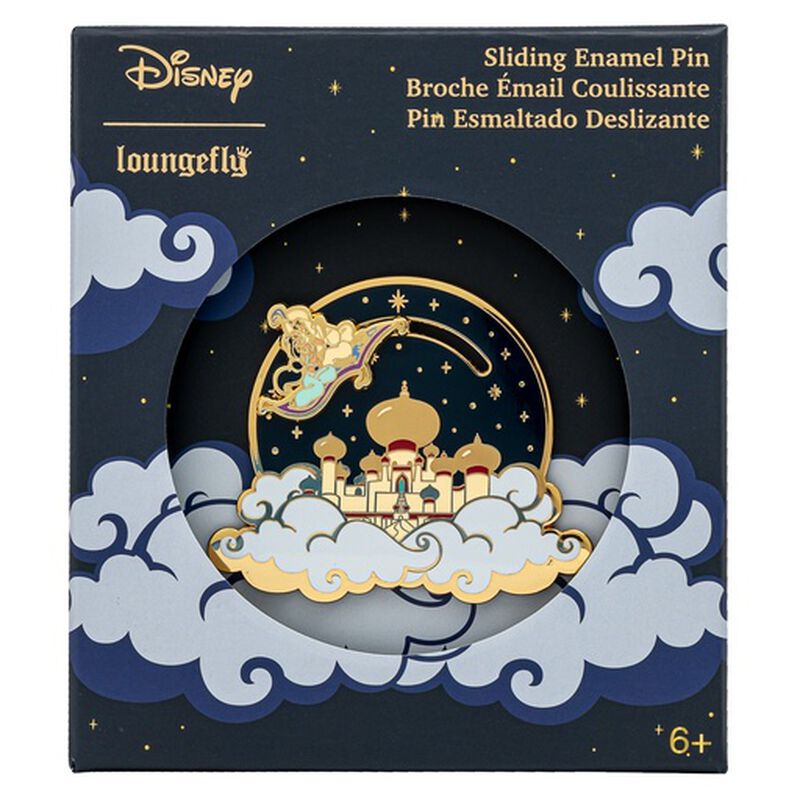Disney Aladdin and Princess Jasmine Collector Box Sliding Enamel Pin, , hi-res view 1